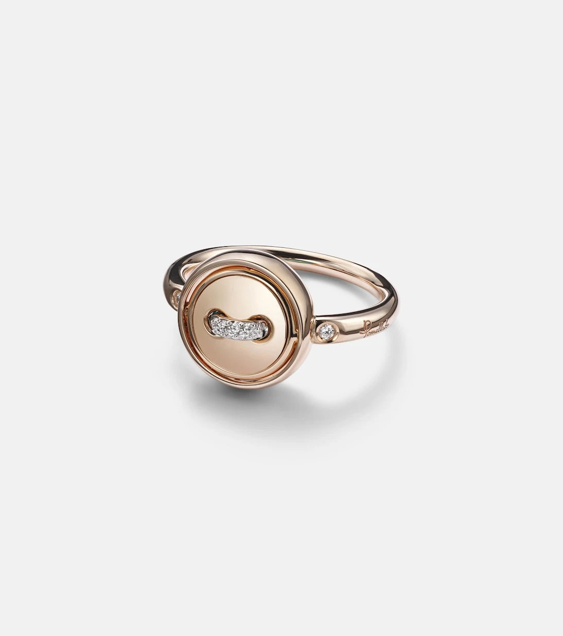 Pomellato - Pom Pom Dot 18k rose gold ring with turquoise and diamonds