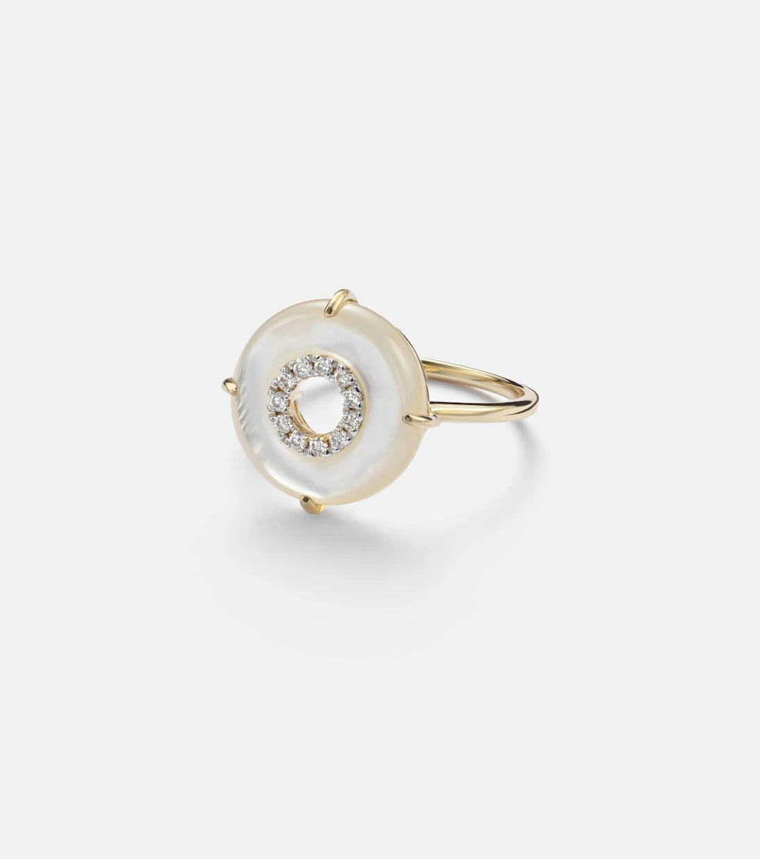 Mateo - 14kt gold ring with diamonds and pearls