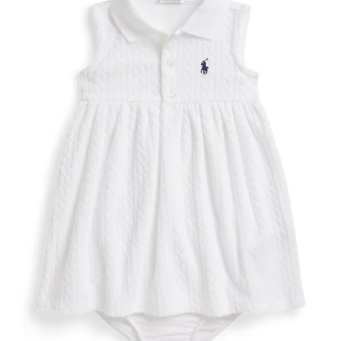 Polo Ralph Lauren разкроена рокля памучна