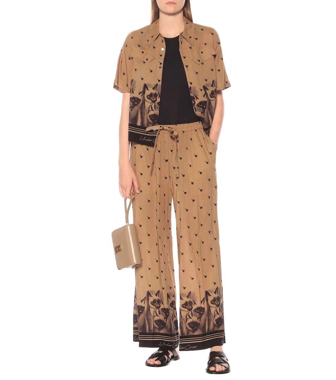 Undercover - Printed drawstring pants