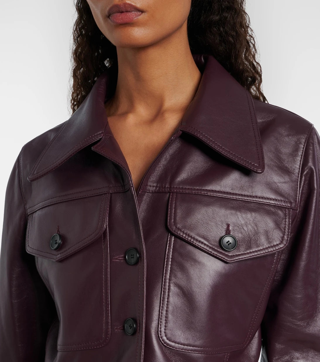 Emilia Wickstead - Nics cropped leather jacket