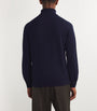 Navy Cashmere Rollneck Sweater