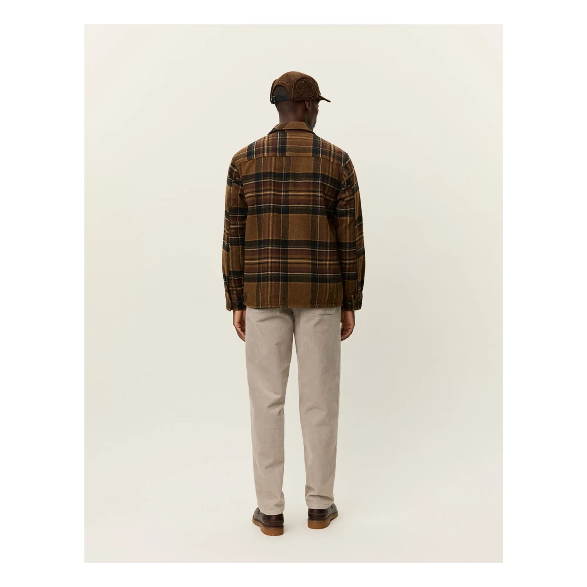 Les Deux - Kaleb Carreaux Wool Overshirt | Brown