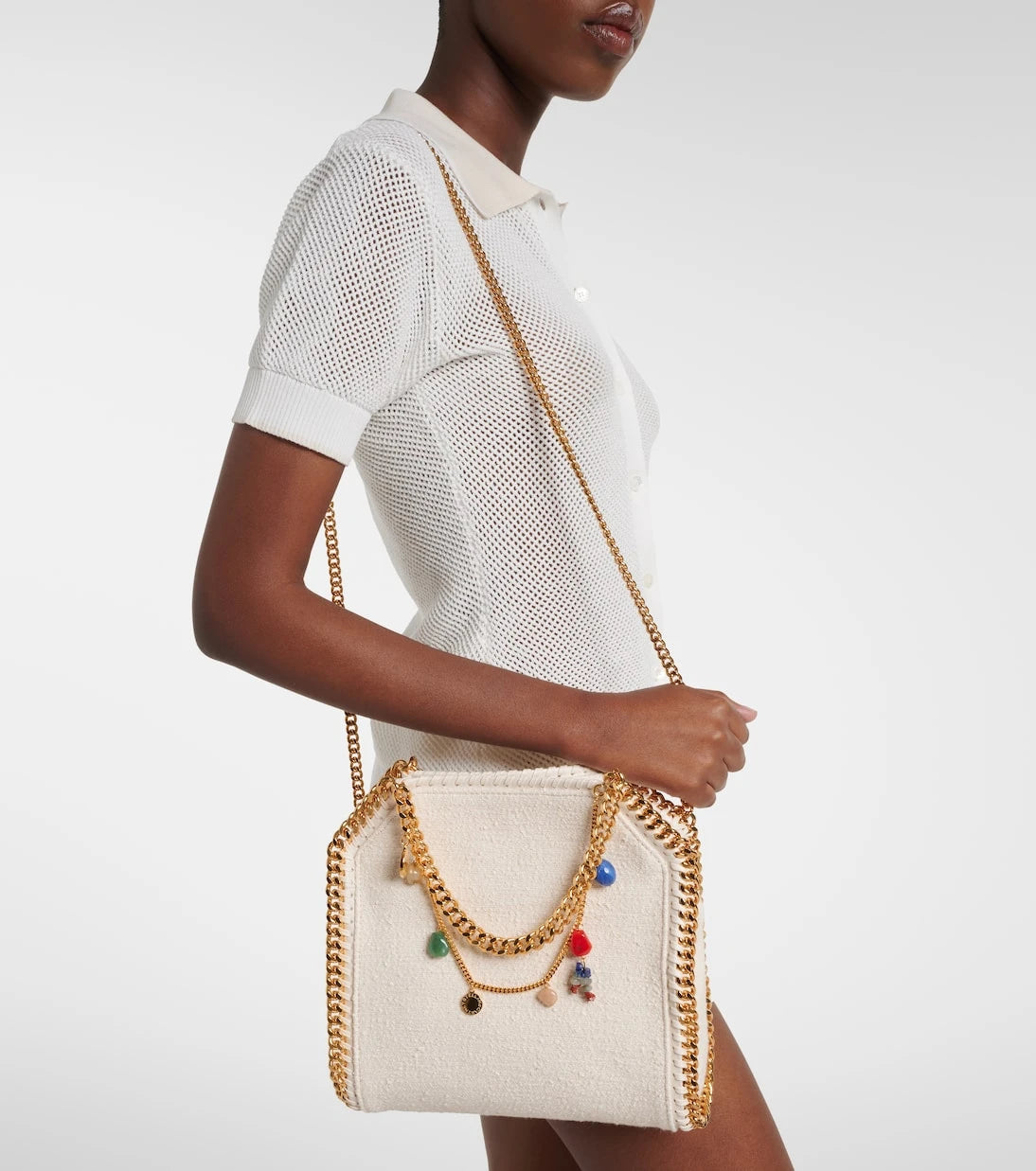 Stella McCartney - Falabella Mini embellished top-handle bag