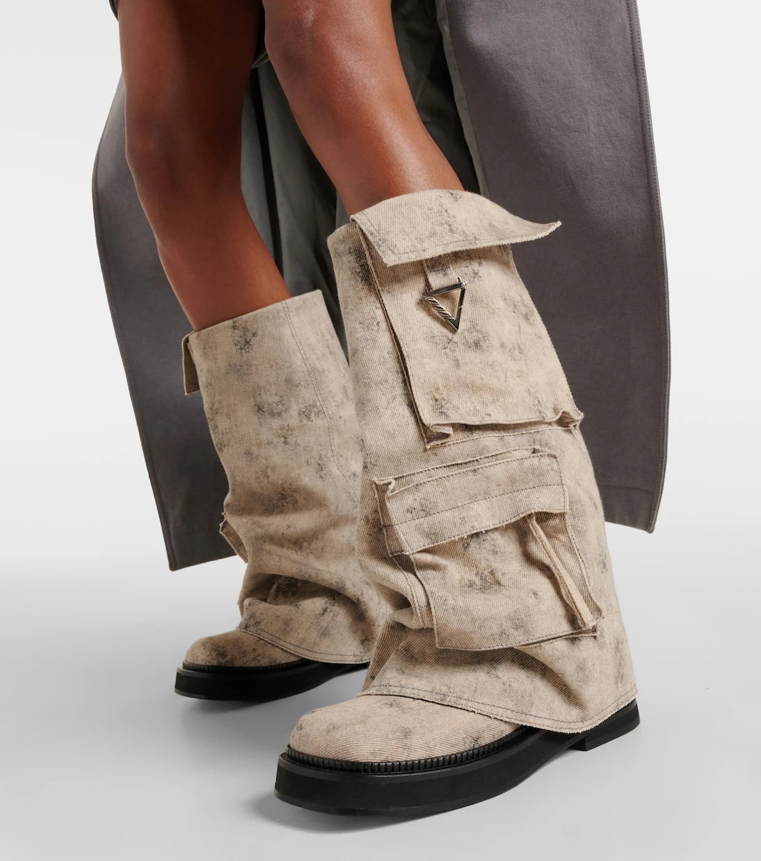The Attico - Robin canvas combat boots