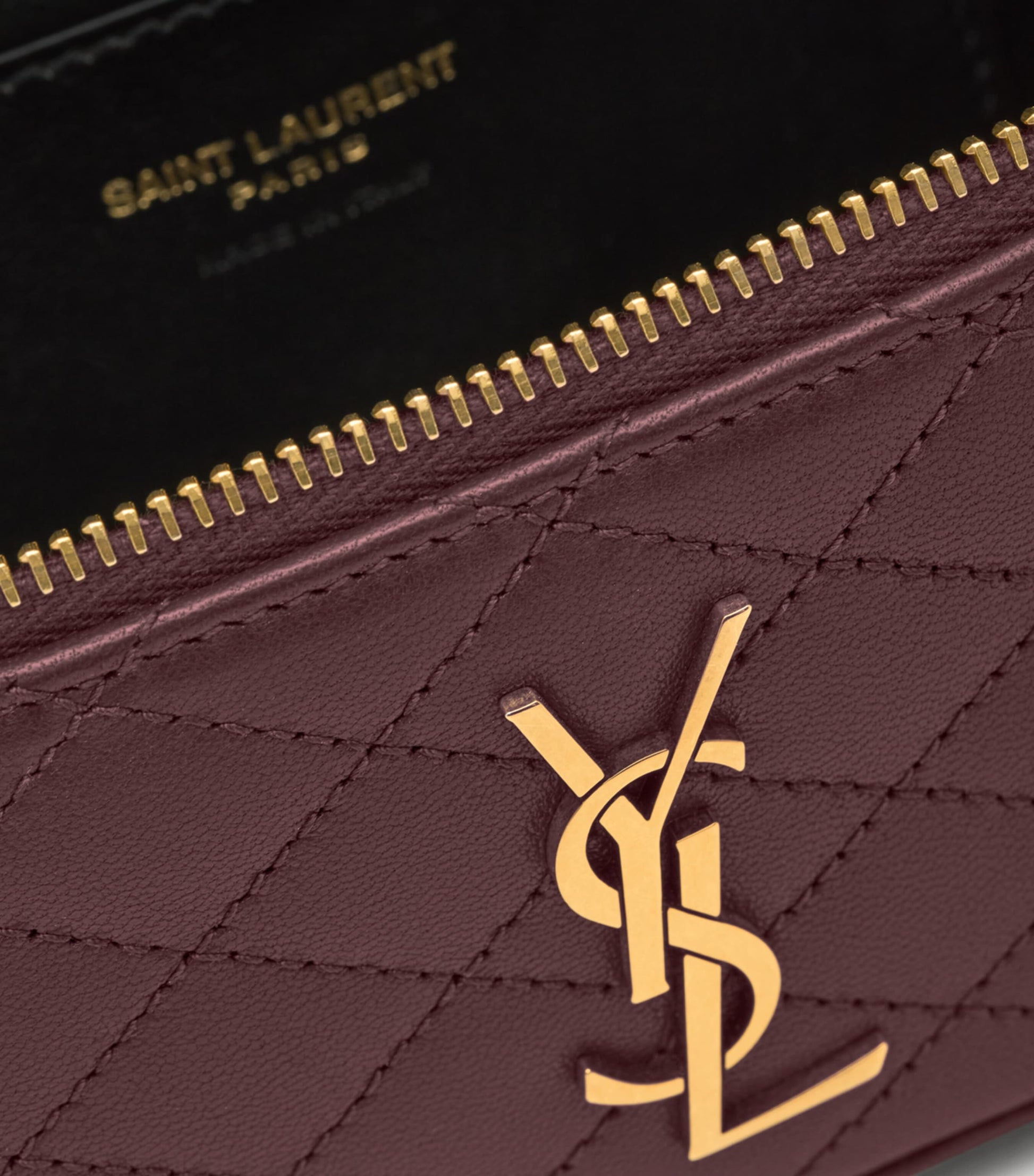 Saint Laurent Burgundy Mini Gaby Top-Handle Bag