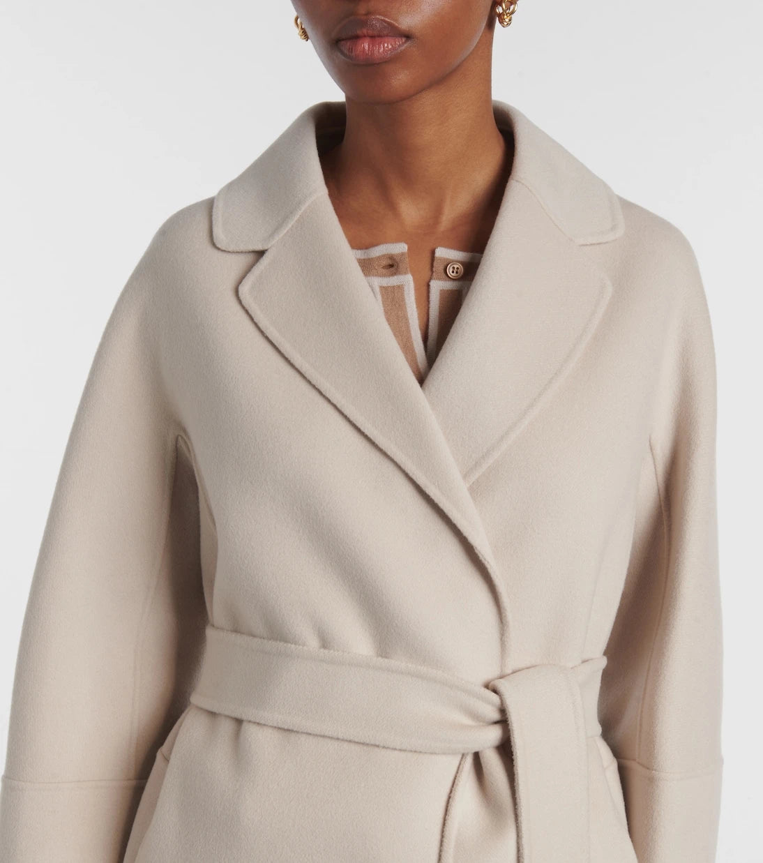 'S Max Mara - معطف أرونا الصوفي بحزام للف