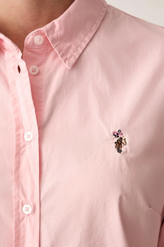 U.S. Polo Assn. Kadın Pamuklu Classic Fit Poplin Gömlek