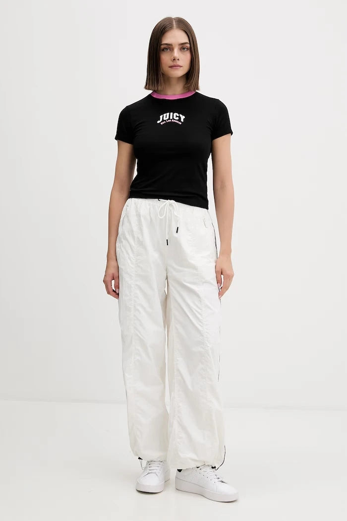 Juicy Couture тениска дамска с памук RINGER TSHIRT