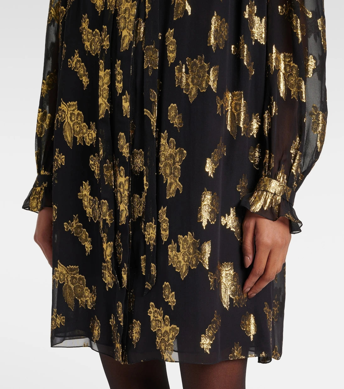 Chloé - Ruffled silk-blend minidress