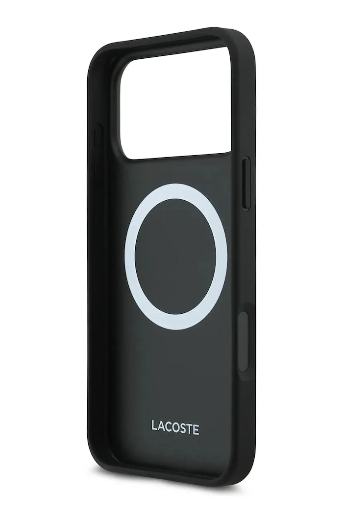 Lacoste MagSafe iPhone 17 Pro Max için Dahili Manyetik Halkalı Telefon Kılıfı