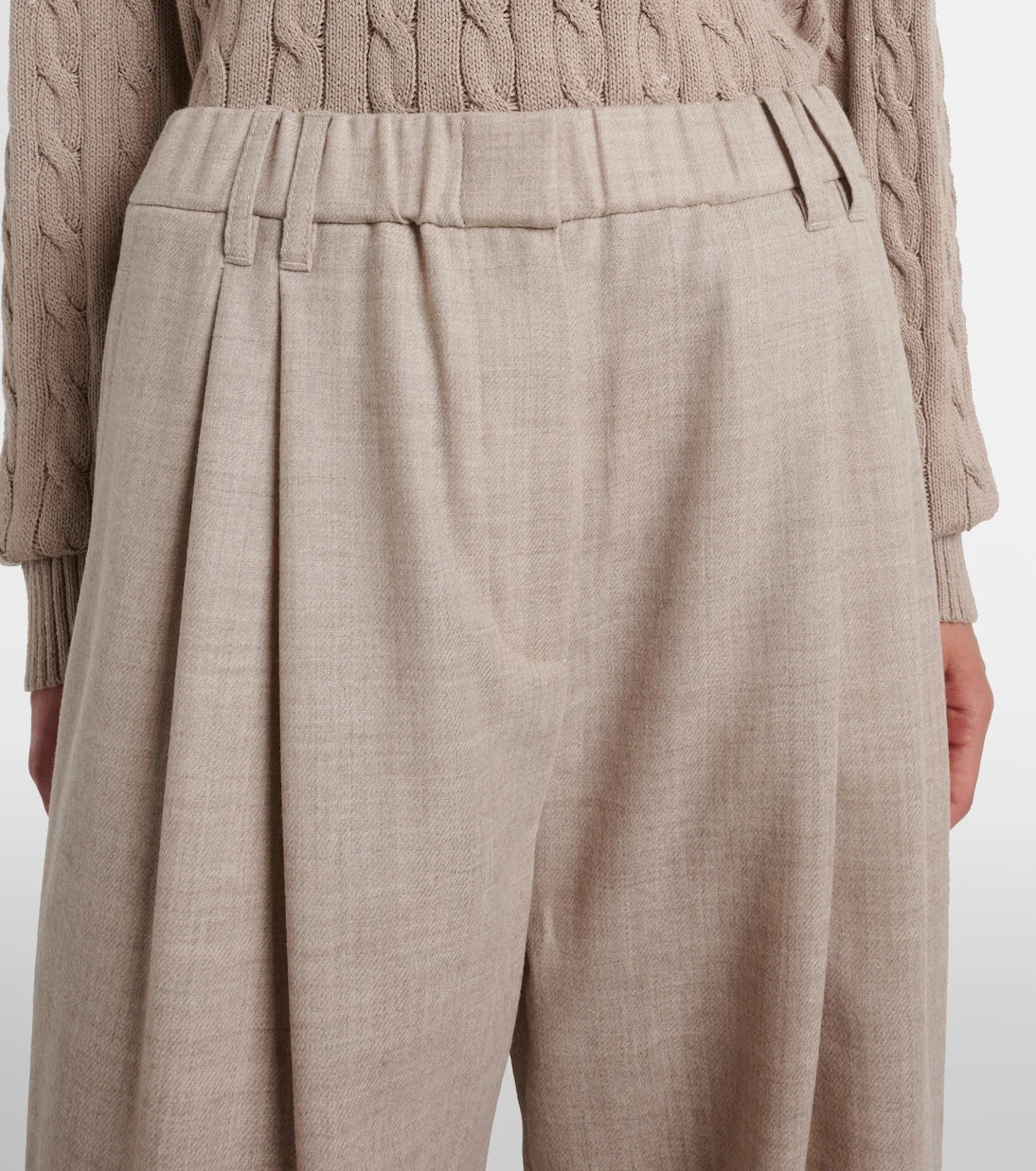 Brunello Cucinelli - Monili virgin wool wide-leg pants