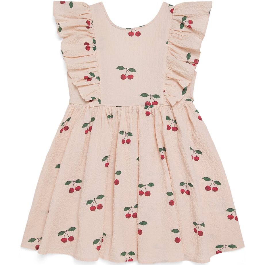 Pink Cherry Print Elin Dress (5-10 Years)