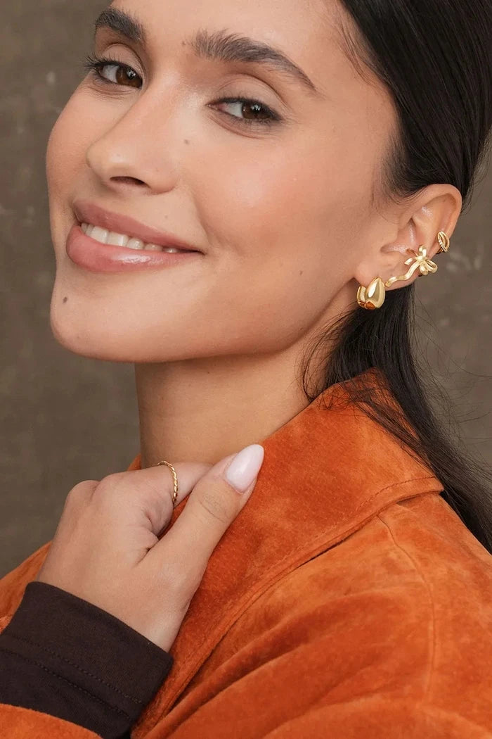 ANIA KRUK kadın altın kaplama küpe GLAMOUR