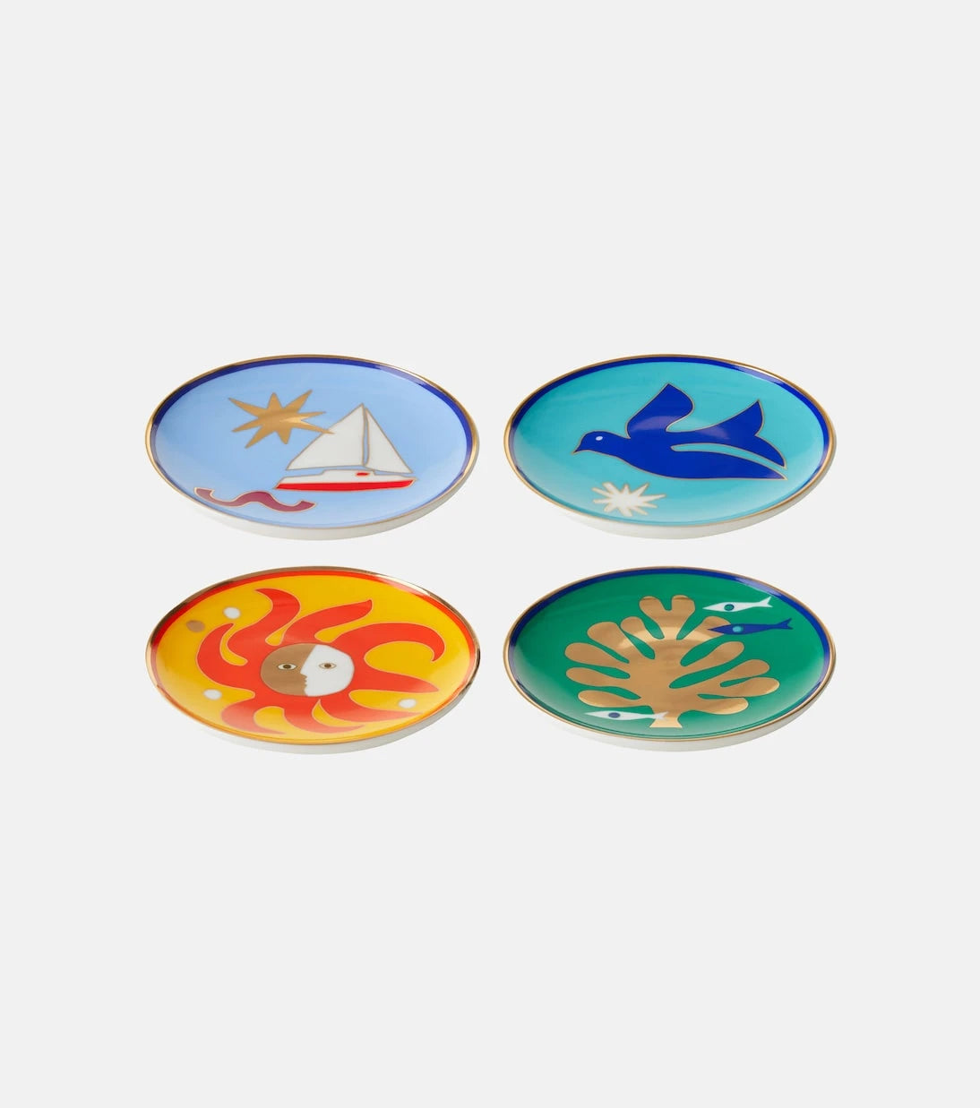 Jonathan Adler - Playa set of 4 porcelain coasters