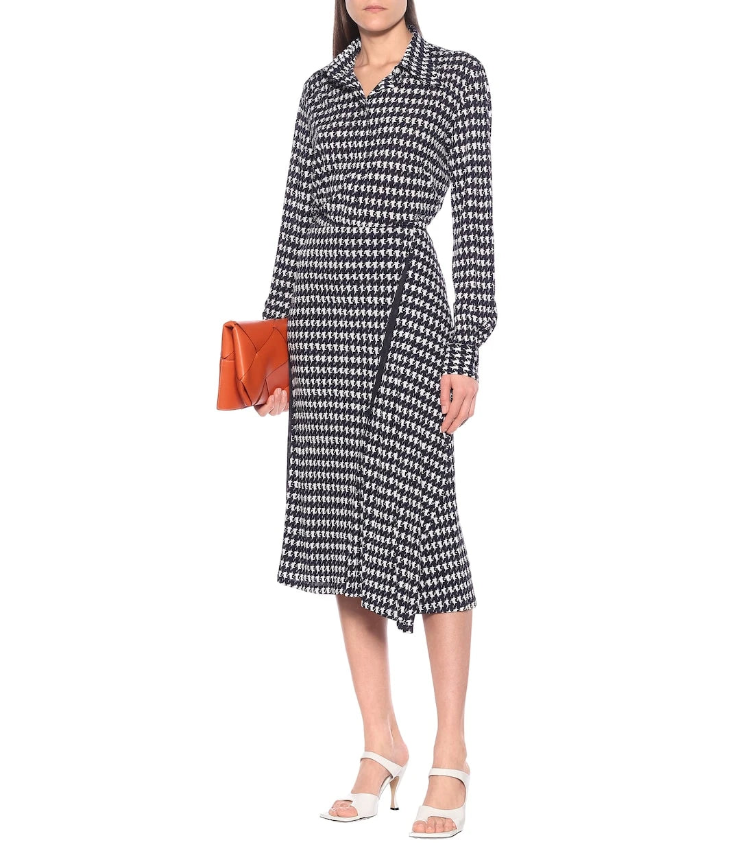 Victoria Beckham - Houndstooth midi skirt