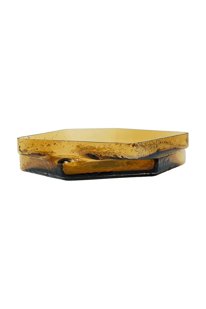 Ferm Living Renkli Camdan Dekoratif Tepsi 7 x 30 x 29 cm