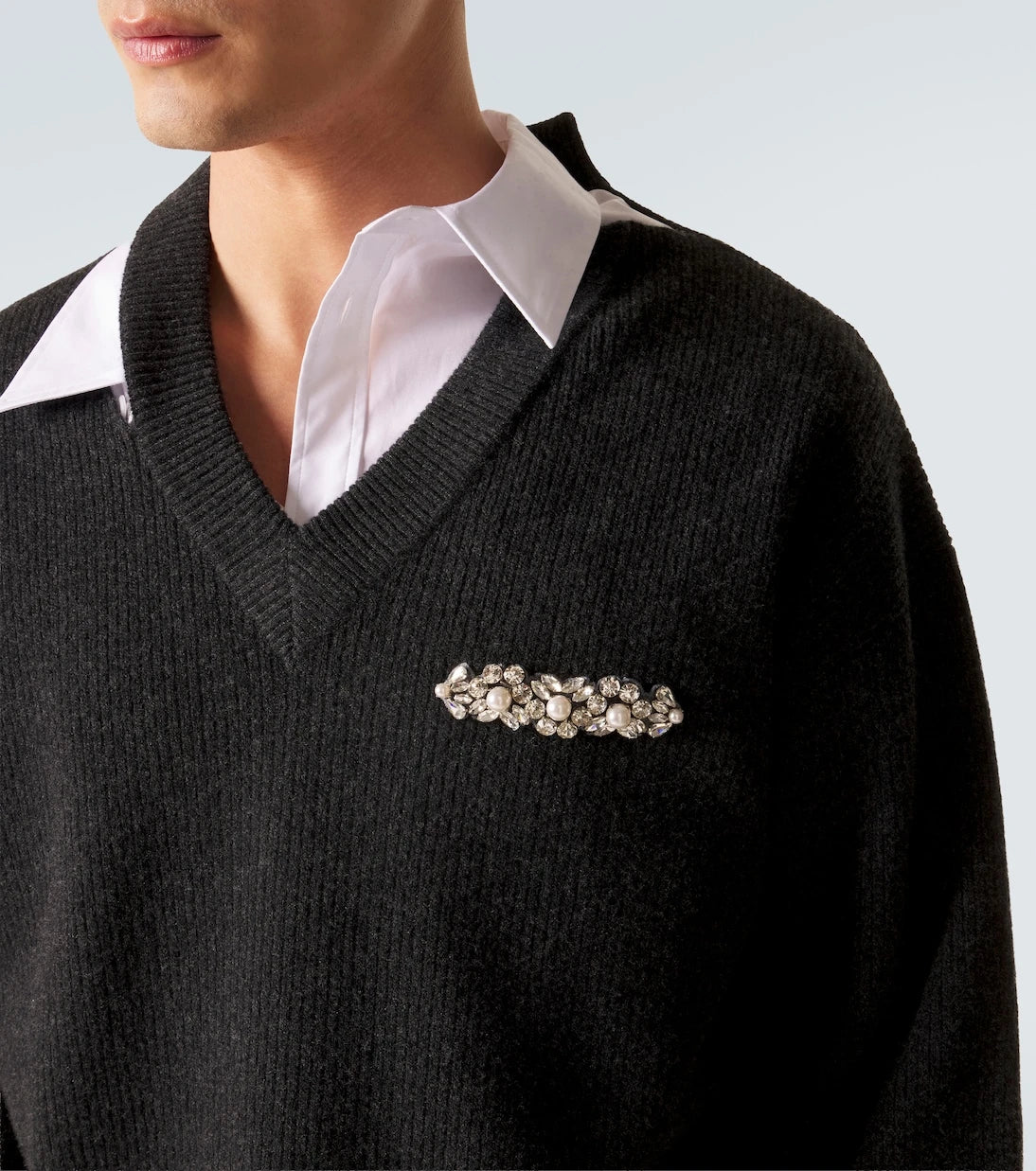 Simone Rocha - Cutout embellished wool-blend sweater