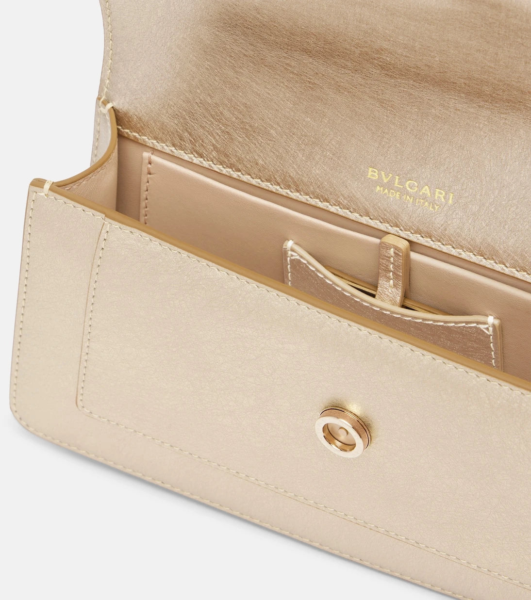 Bvlgari - Serpenti Forever metallic leather clutch