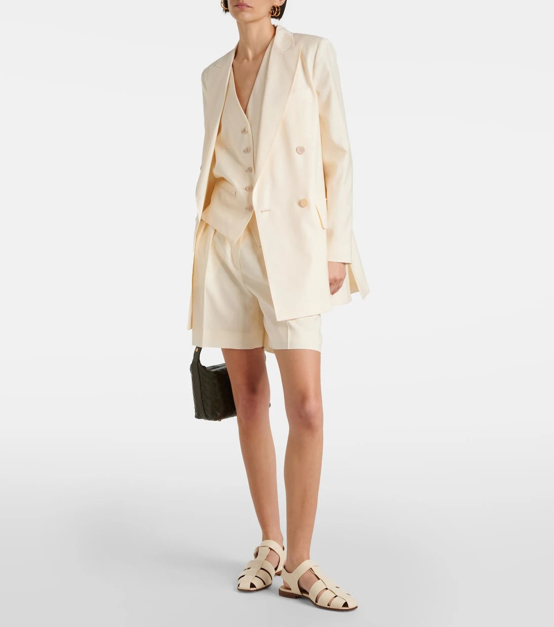 Max Mara - Priamo high-rise virgin wool shorts