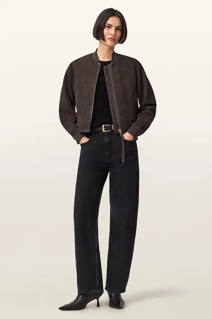 AllSaints kadın süet bomber ceket ORTEN