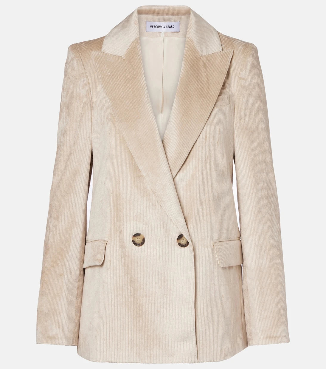 Veronica Beard - Sevyn double-breasted cotton-blend corduroy blazer
