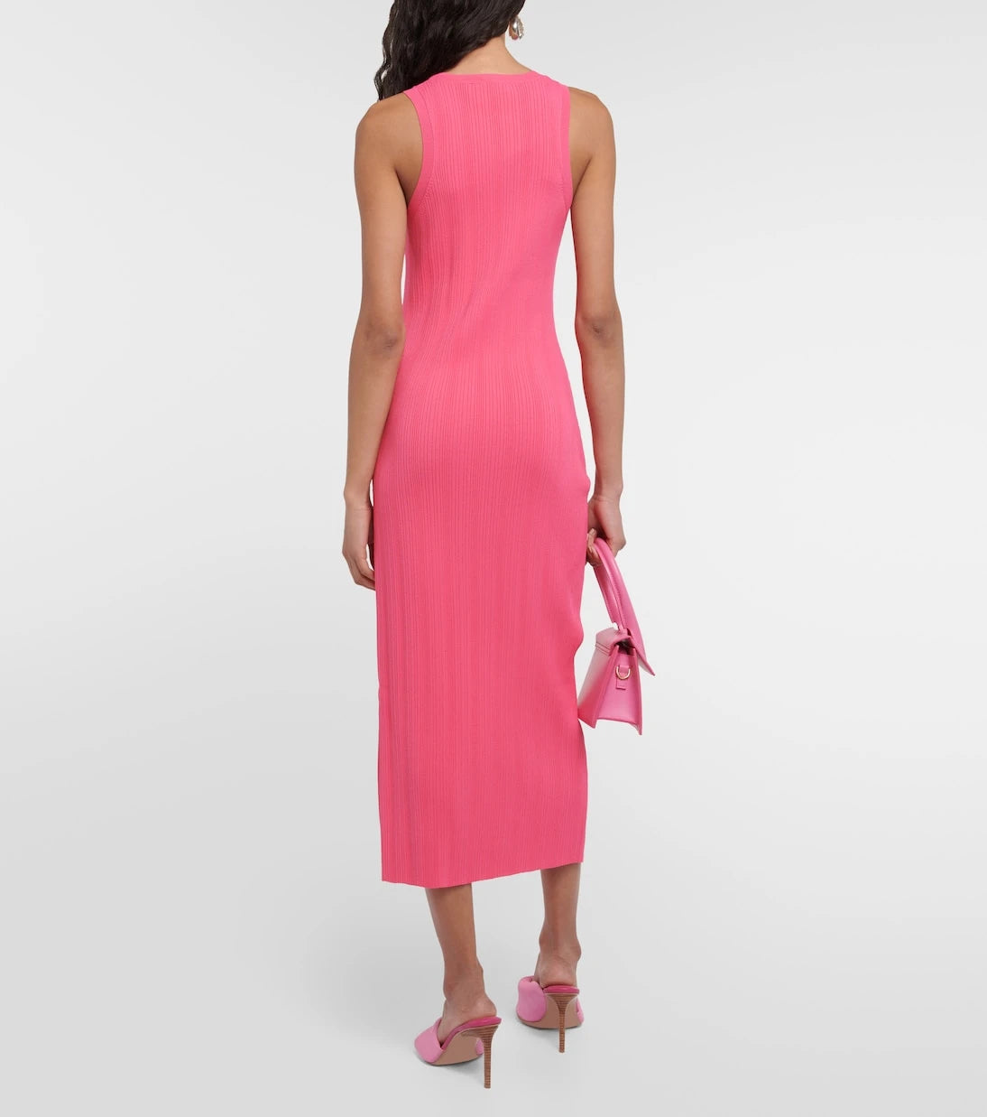 Frame - Ribbed-knit midi dress