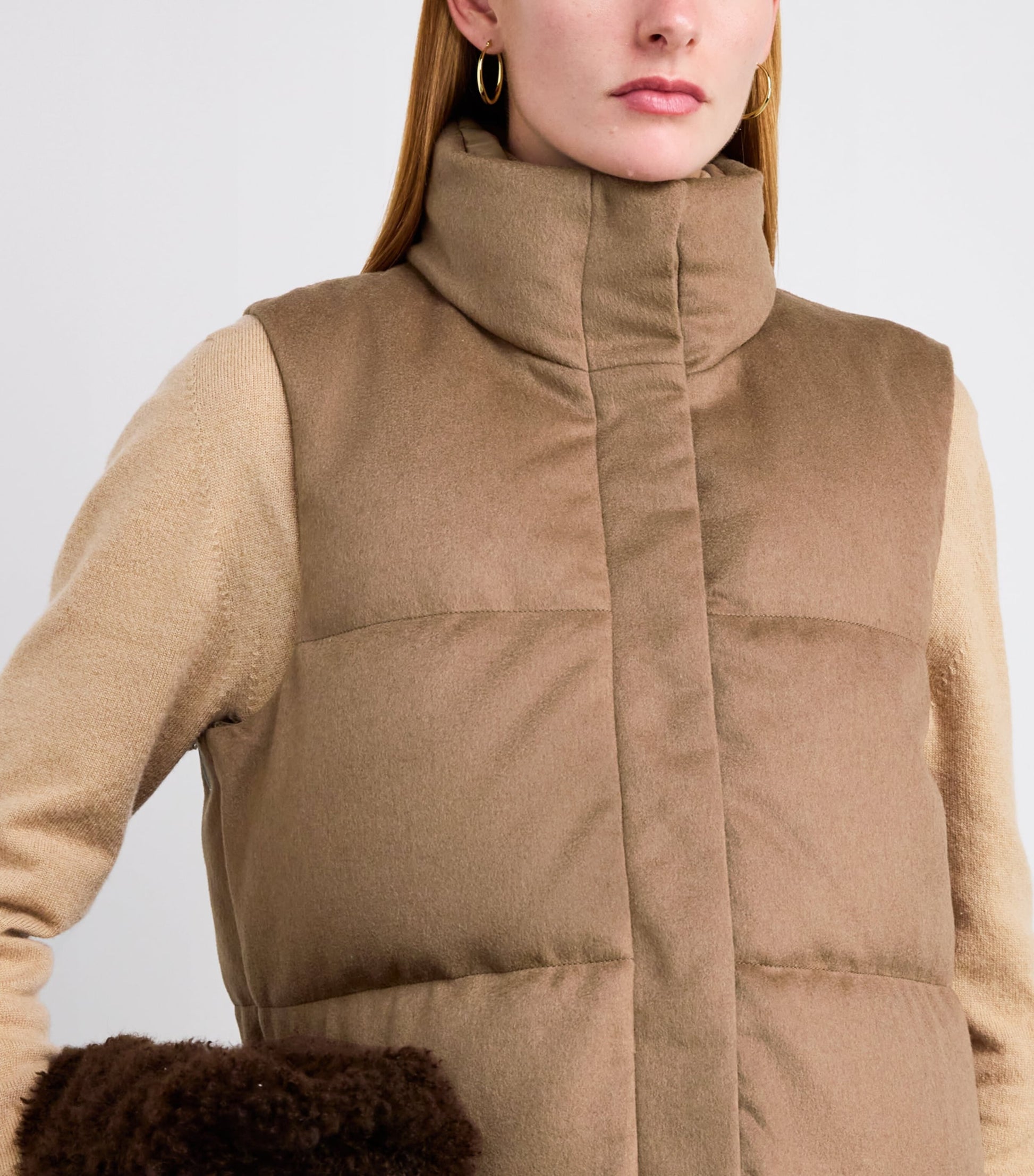 Beige The Cube Quilted Gilet