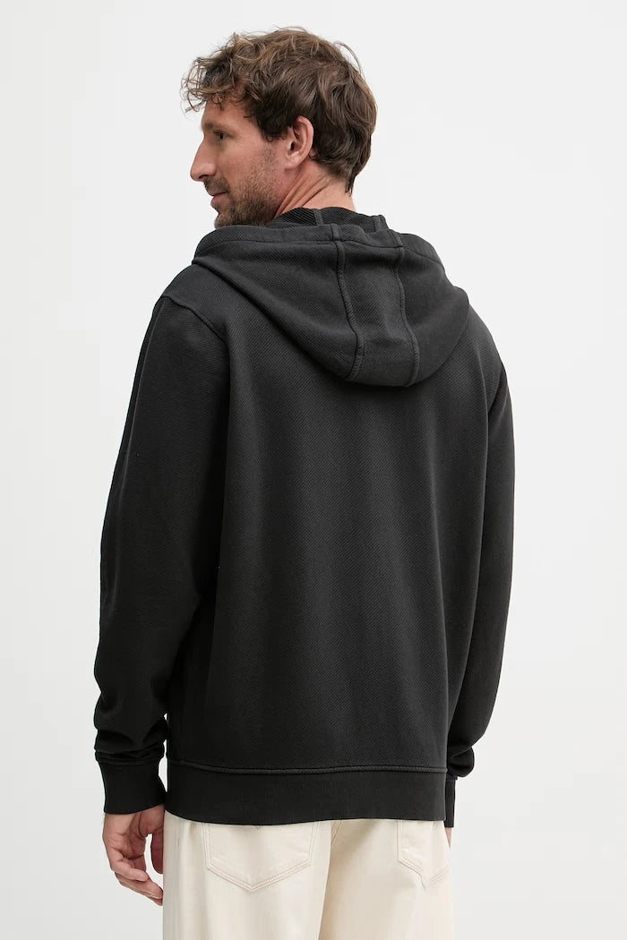 Guess erkek pamuklu kapüşonlu fermuarlı sweatshirt