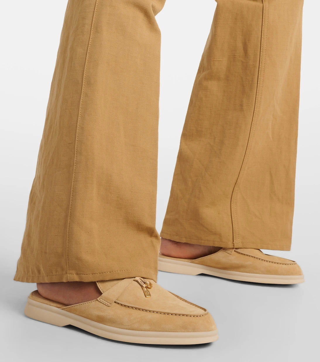 Loro Piana - Charms Walk embellished suede mules