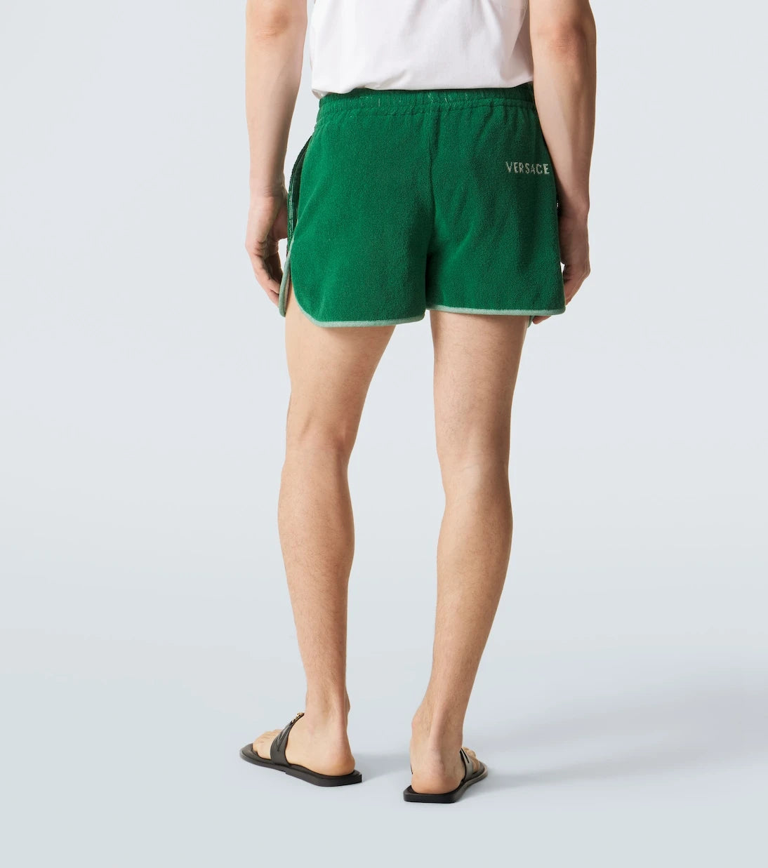 Versace - Logo cotton terry shorts