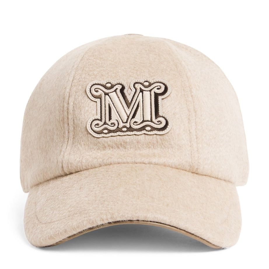 Beige Camel Fur Monogram Baseball Cap