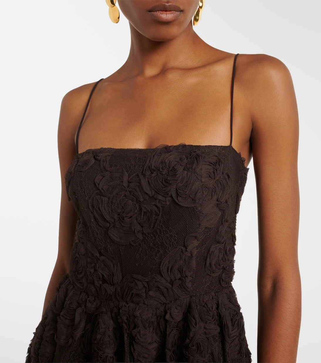 Rotate - Floral mesh midi dress