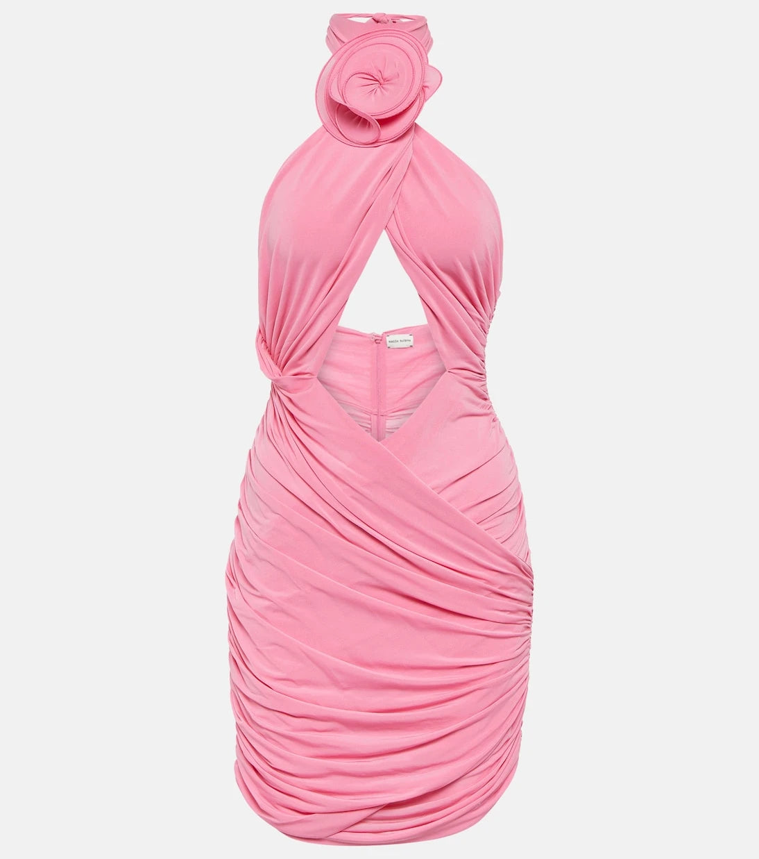 Magda Butrym - Floral-appliqué silk-blend minidress