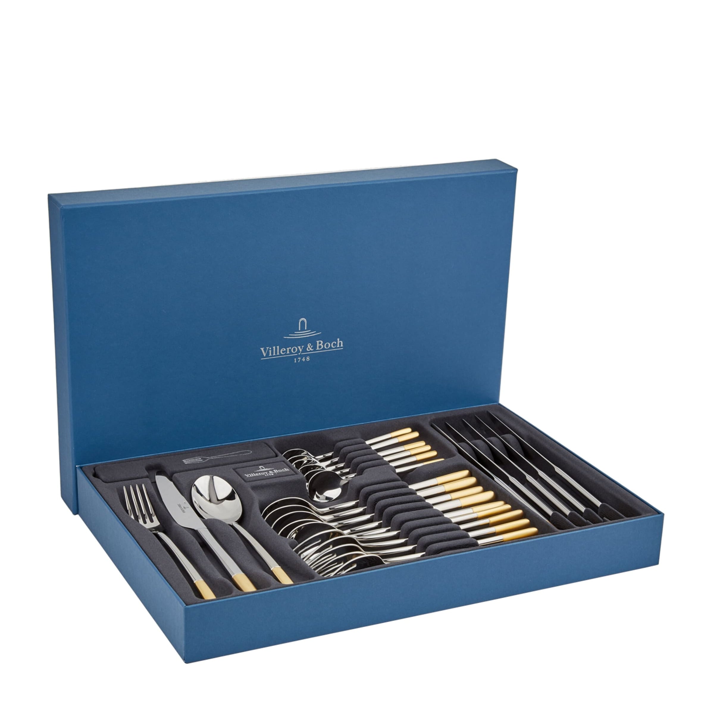 Partially Gold-Plated Ella 30-Piece Cutlery Set