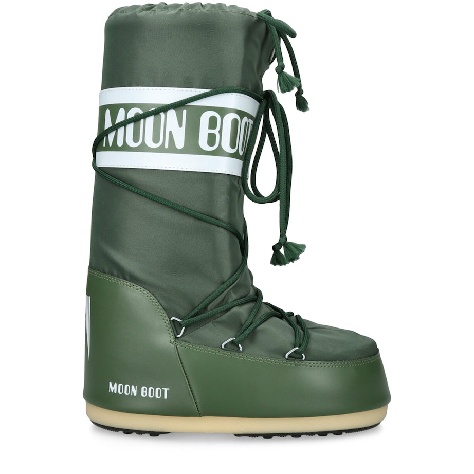 Green Nylon Moon Boots