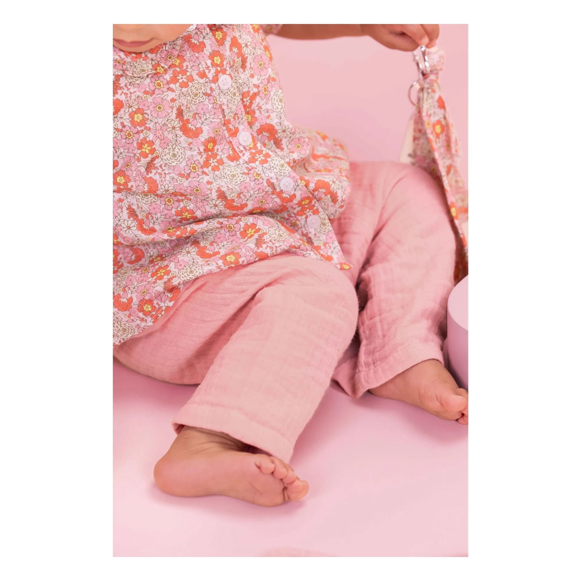 Bonton - Laos Cotton Gauze Capsule Pants 25 years | Pink
