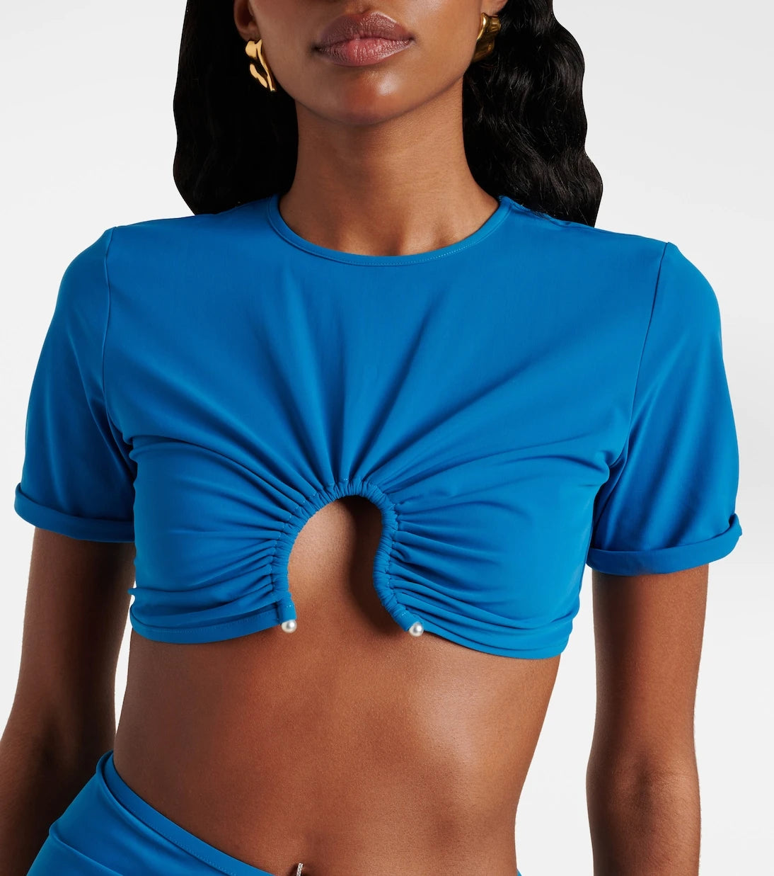 Christopher Esber - Crescent gathered crop top