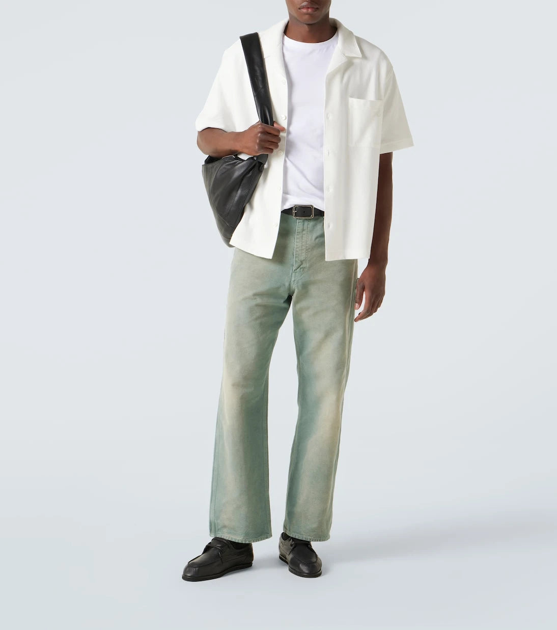 Frame - Cotton piqué bowling shirt