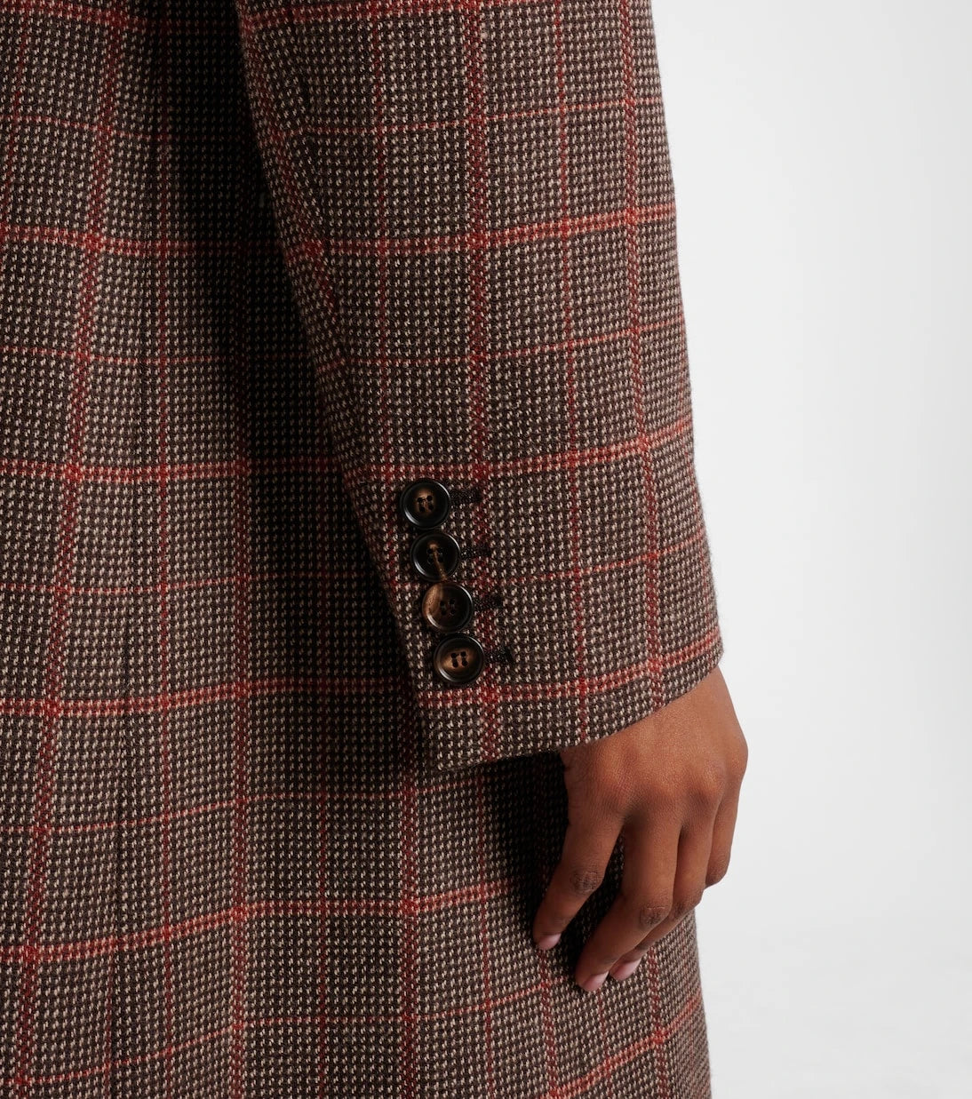 Chloé - Checked double-breasted virgin wool coat
