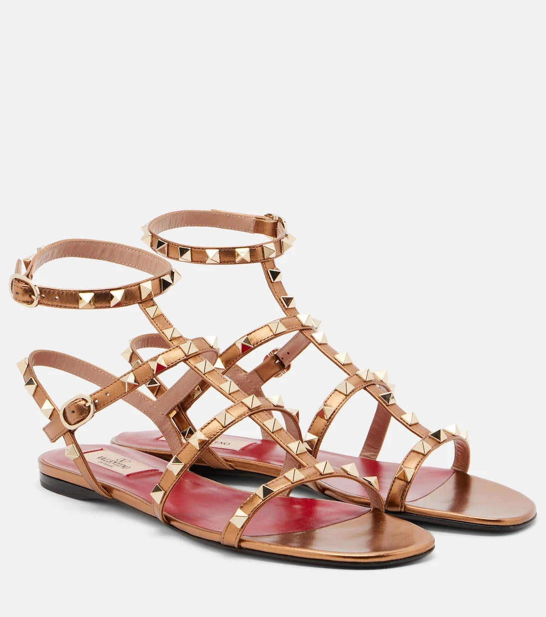 Valentino Garavani - Rockstud metallic leather sandals