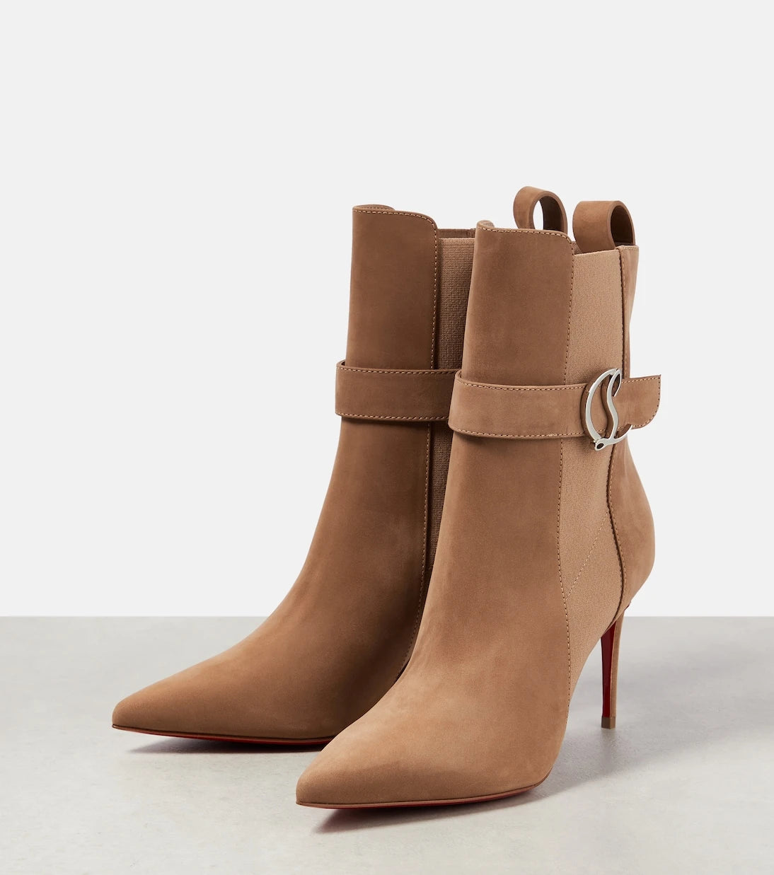 Christian Louboutin - CL Chelsea Booty حذاء الكاحل من الشمواه