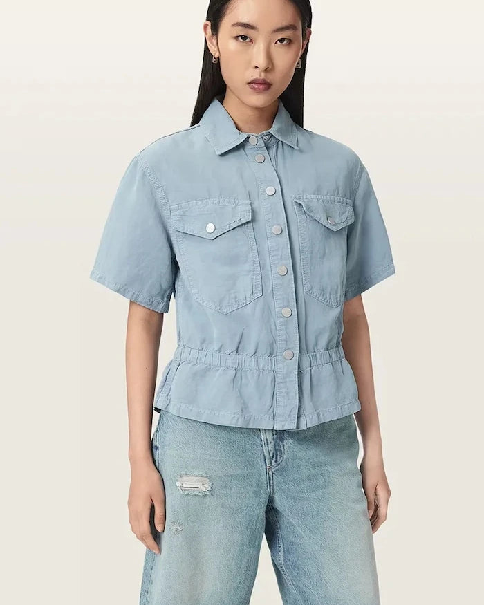 AllSaints kadın keten gömlek TOVE