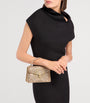 Gold Mini Crystal-Embellished Suede Serpenti Forever Top-Handle Bag