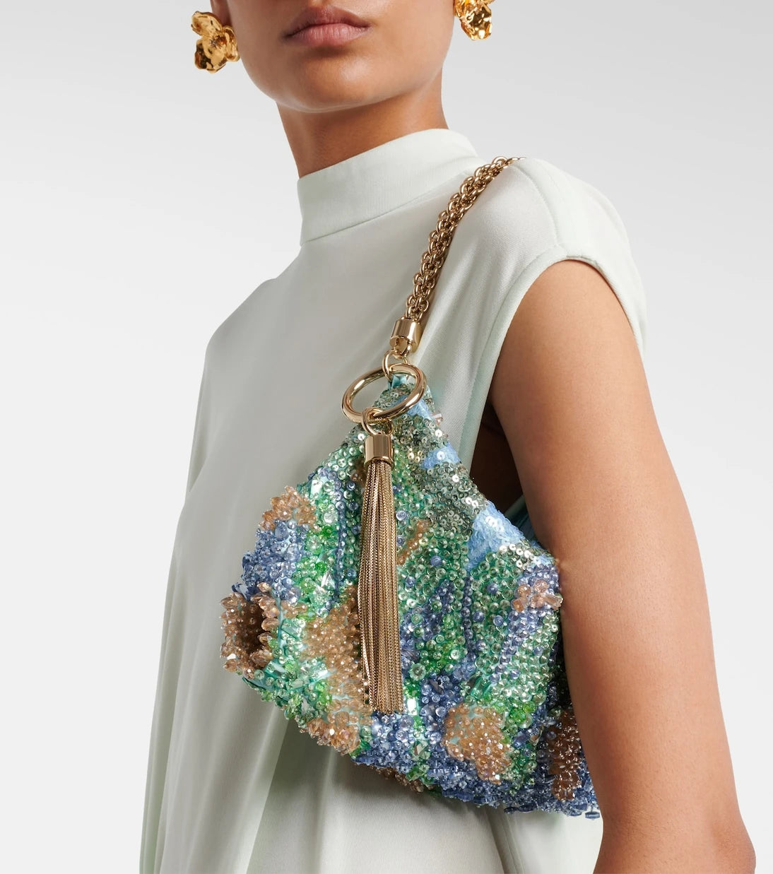 Jimmy Choo - Callie Small brocade top-handle bag