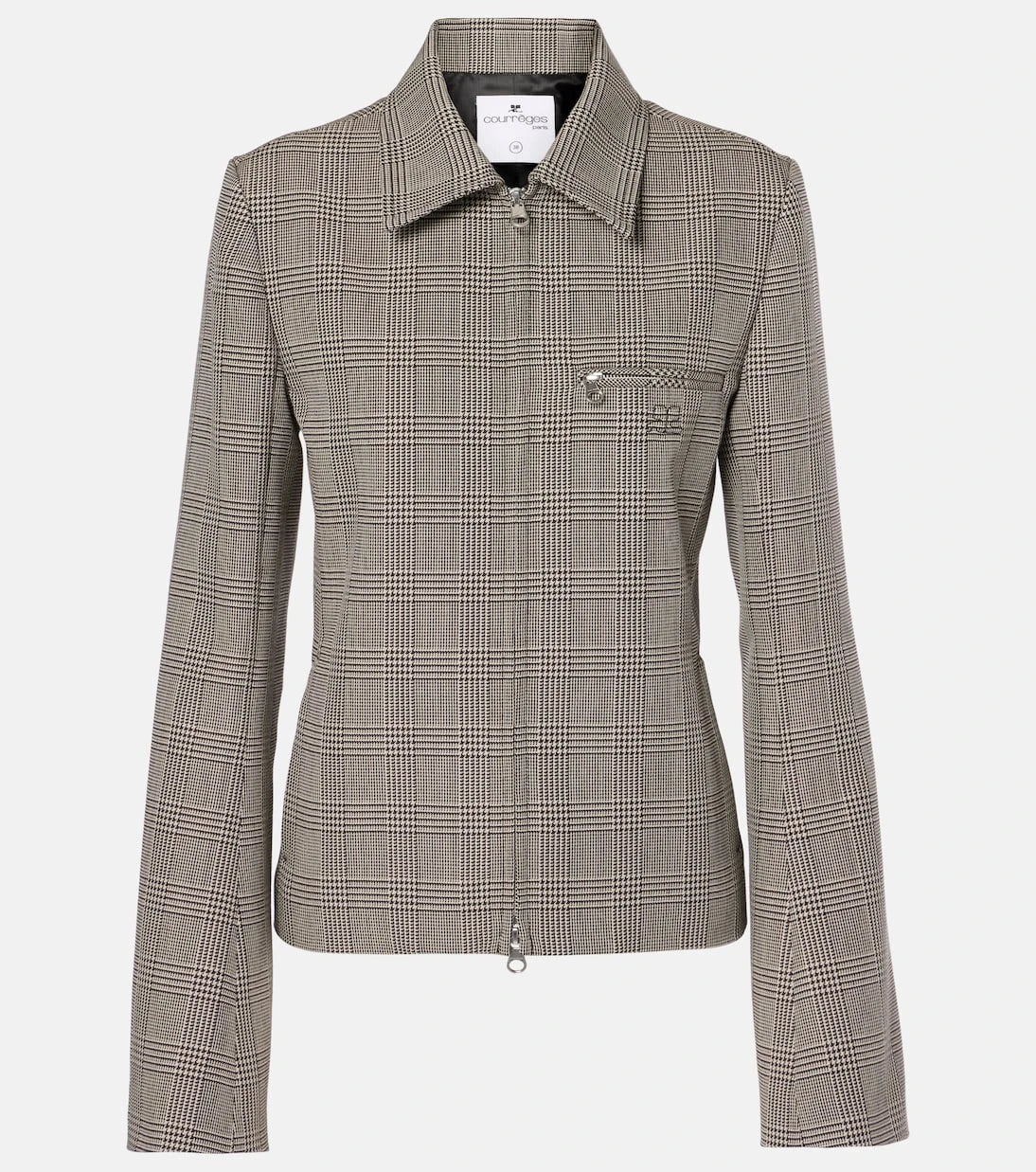 Courrèges - Prince of Wales check wool-blend jacket