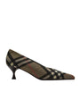 Burberry Beige Check Cameo Pumps 55
