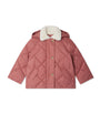 Faux Fur-Trim Hooded Pea Coat (4-8 Years)