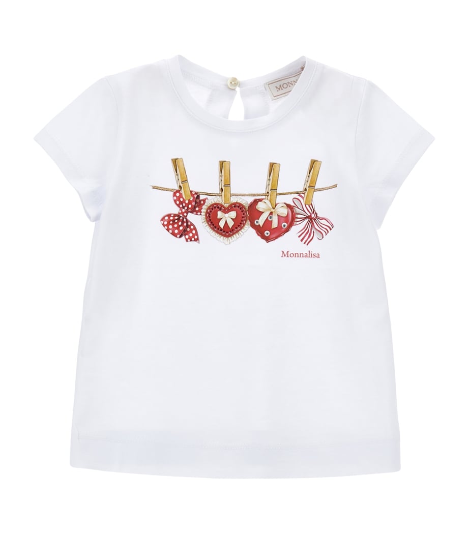 Cotton Heart Print T-Shirt (3-36 Months)