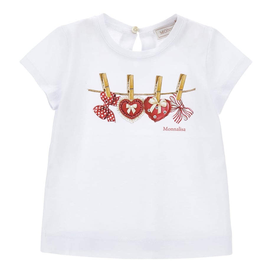Cotton Heart Print T-Shirt (3-36 Months)